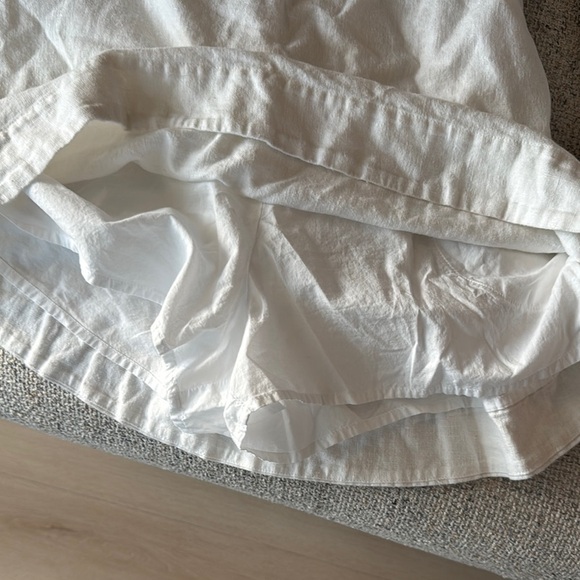 Abercrombie & Fitch White linen blend Trapeze Skort - Picture 5 of 6